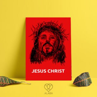 Póster Jesus Christ (Rojo) (Metálico)