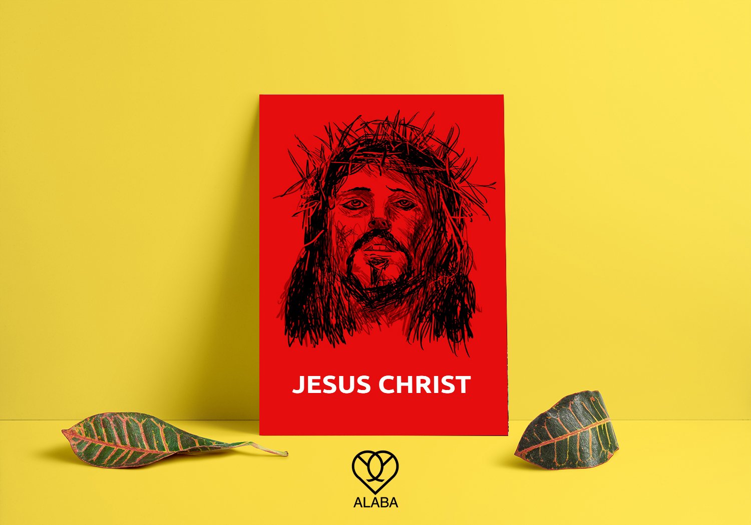Póster Jesus Christ (Rojo) (Metálico)